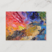 Het Palet van de Kunstenaar van de Schilder Kleurr Visitekaartje (Achterkant)