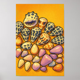 Het palet van de oceaan poster