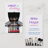 Het Palet van de Verf van het gezicht en Borstels  Visitekaartje (Voorkant / Achterkant)