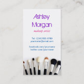 Het Palet van de Verf van het gezicht en Borstels  Visitekaartje (Achterkant)