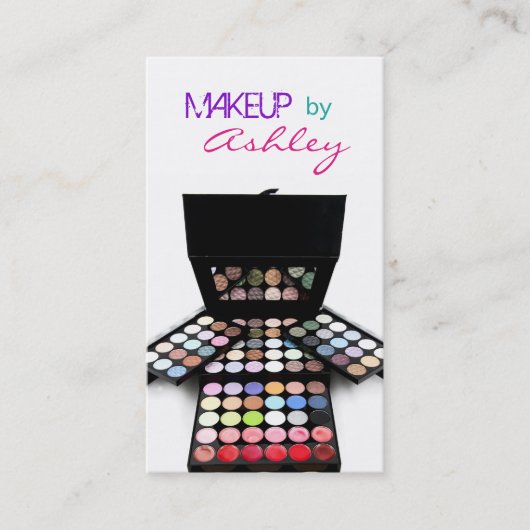 Het Palet van de Verf van het gezicht en Borstels  Visitekaartje (Voorkant)