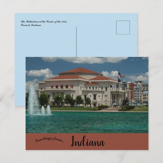 Het Palladium Carmel Indiana Briefkaart (Voorkant / Achterkant)