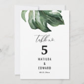 Het palm elegant-tabelnummer van de budgettaire wa kaart (Achterkant)