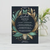 Het Palm Tree Beach Green en Gold Vrijgezellenfees Kaart (Staand voorkant)