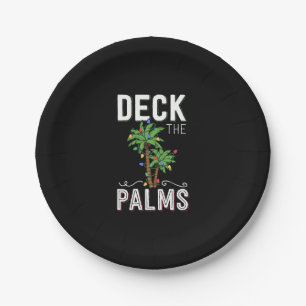 Het palmpalm Tropical Hawaii-kerstpalm decimeert Papieren Bordje