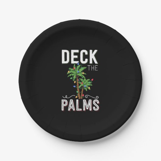 Het palmpalm Tropical Hawaii-kerstpalm decimeert Papieren Bordje (Voorkant)