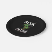 Het palmpalm Tropical Hawaii-kerstpalm decimeert Papieren Bordje (Gekanteld)