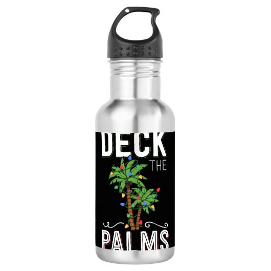 Het palmpalm Tropical Hawaii-kerstpalm decimeert Waterfles (Voorkant)
