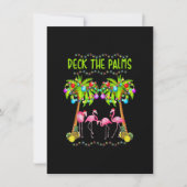 Het Palms Merry Flamingo Kerstmis T-shirt Kaart (Voorkant)