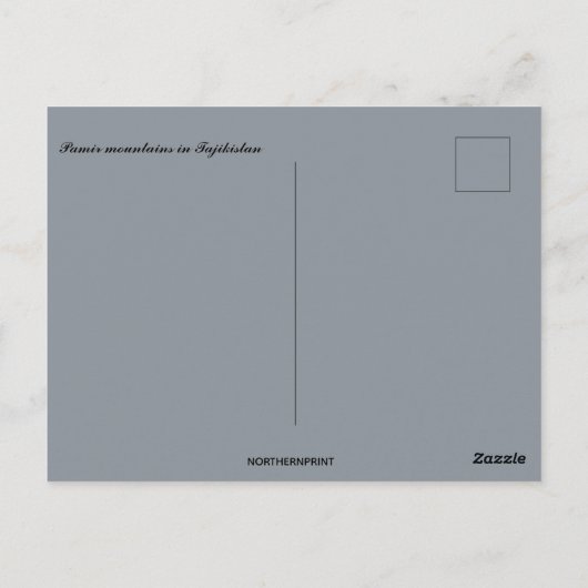 Het Pamir-gebergte in Tadzjikistan Briefkaart (Achterkant)