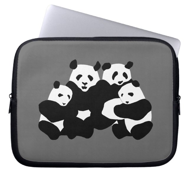 Het Panda Beer Laptop Sleeve (Voorkant)