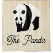 Het Panda kleurenblok Douchegordijn (Voorkant)