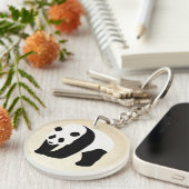 Het Panda kleurenblok Sleutelhanger (Voorkant Rechts)