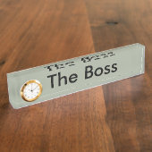 Het paneel van de het bureaunaam van het Boss Naambordje (Zijkant)