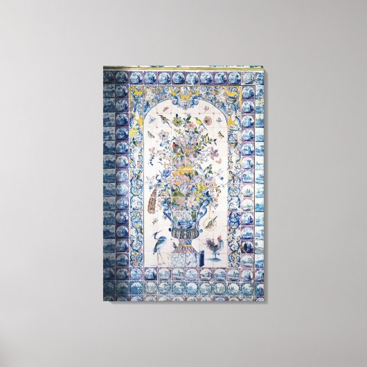 Het paneel van de tegel van de wc verwijderen canvas afdruk (Voorkant)