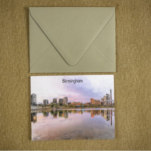 Het Panorama Uitzicht van Birmingham England Briefkaart