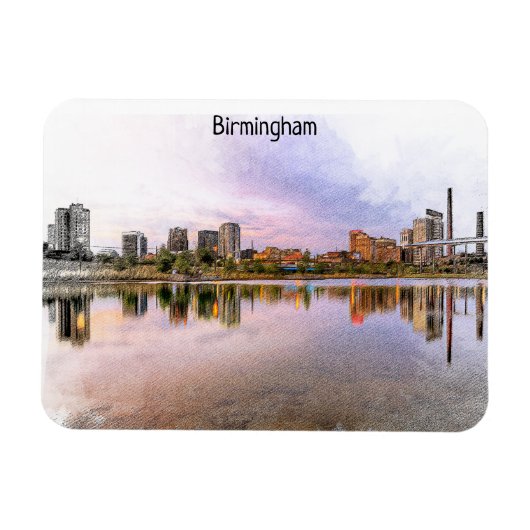 Het Panorama Uitzicht van Birmingham England Magneet (Horizontaal)