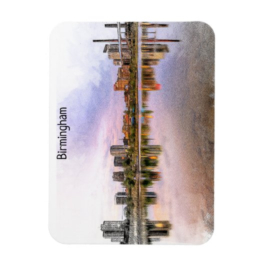 Het Panorama Uitzicht van Birmingham England Magneet (Verticaal)