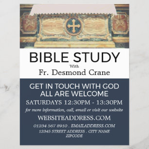 Het Pantheon-altaar, Rome, Christelijke Bijbelklas Flyer