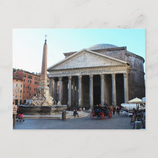 Het Pantheon in Rome, Italië Briefkaart (Voorkant)