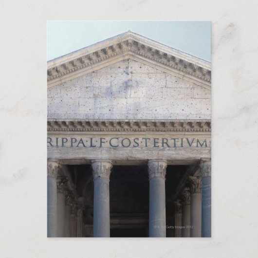 Het Pantheon in Rome, Italië. Briefkaart (Voorkant)