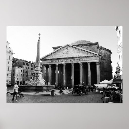 Het Pantheon in Rome, Italië Poster (Voorkant)