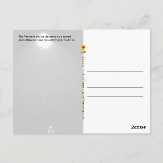 Het Pantheon Oculus, Rome, Italië - Briefkaart (Achterkant)
