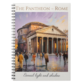 Het Pantheon Rome Italië Aquarel Vintage Reis Notitieboek