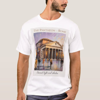 Het Pantheon Rome Italië Aquarel Vintage Reis T-shirt
