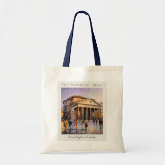Het Pantheon Rome Italië Aquarel Vintage Reis Tote Bag