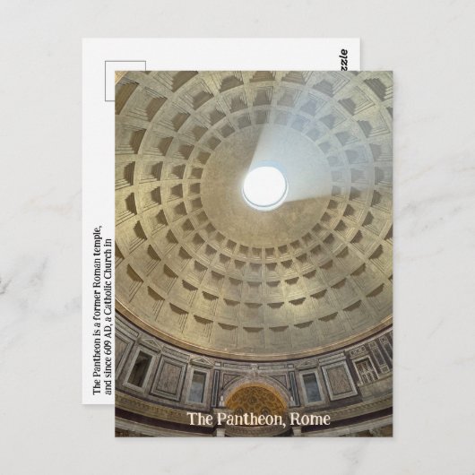Het Pantheon, Rome, Italië Design Briefkaart (Voorkant / Achterkant)