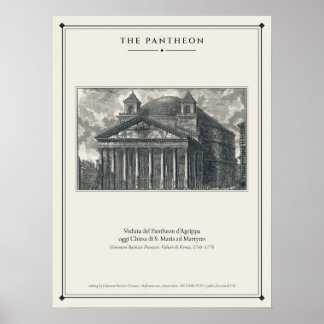 Het Pantheon Rome Piranesi Veduta Poster