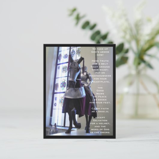 Het pantser van God (paard) Briefkaart (Staand voorkant)