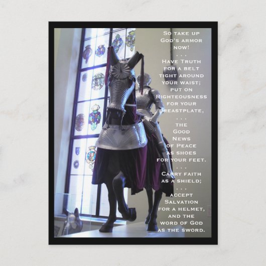 Het pantser van God (paard) Briefkaart (Voorkant)