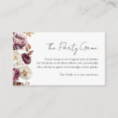 Het Panty Game Bourgondië Bloemen Herfst Vrijgezel Informatiekaartje (Voorkant)