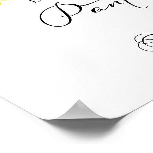 Het Panty Game Sign Zonnebloem Herfst Vrijgezellen Poster (Hoek)