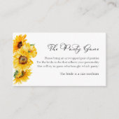 Het Panty Game Zonnebloem Bloemen Herfst Vrijgezel Informatiekaartje (Voorkant)