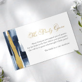 Het Panty Spel | Abstract Goudblauw Vrijgezellenfe Informatiekaartje