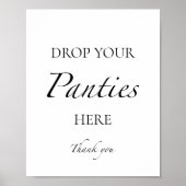 Het panty spel teken minimalistisch Vrijgezellenfe Poster (Voorkant)