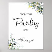 Het panty spel teken minimalistisch Vrijgezellenfe Poster (Voorkant)