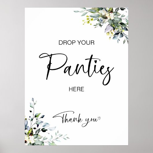 Het panty spel teken minimalistisch Vrijgezellenfe Poster (Voorkant)