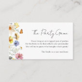 Het Panty Spel | Wildflower Boho Vrijgezellenfeest Informatiekaartje (Voorkant)