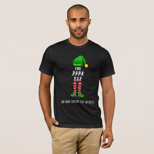 Het Papa ELF T-shirt, Kerst Family Matching T-shirt (Voorkant volledig)