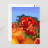 Het papaverhuis - olieverfschilderij briefkaart (Voorkant / Achterkant)