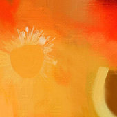 Het papaverhuis - olieverfschilderij feestdagenkaart