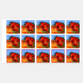 Het papaverhuis - olieverfschilderij labels (Vel)