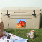 Het papaverhuis - olieverfschilderij sticker (Koeler)