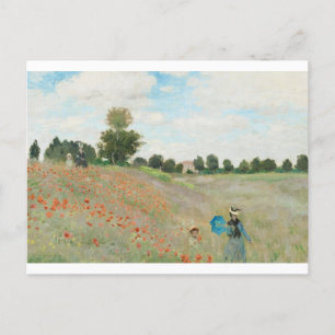 Het papaverveld bij Argenteuil door Claude Monet Briefkaart