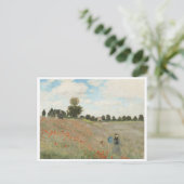 Het papaverveld bij Argenteuil door Claude Monet Briefkaart (Staand voorkant)