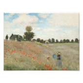 Het papaverveld bij Argenteuil door Claude Monet Foto Afdruk (Voorkant)